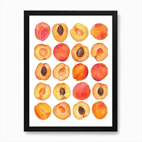 Repeat Pattern Apricot Art Print