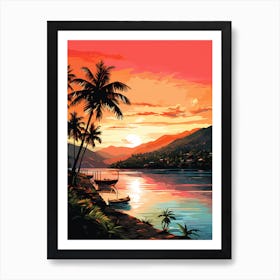 Mkelly341 Maracas Bay Trinidad And Tobago With A Sun Setting Be 8d111fb5 47a6 4547 9d22 Dc5aaef5f654 Art Print