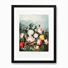 Vintage Botanical Temple Of Flora _2476828 Art Print