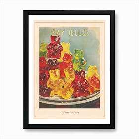 Gummy Bears Retro Advertisement Style 3 Poster Art Print