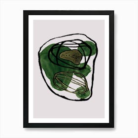 Lines and Green 2 Art Print