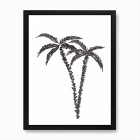 Black Palms Art Print