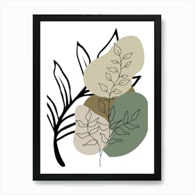 Botanical Illustration , digital wall art, digital download wall art, digital printable wall art, modern wall art, abstract wall art, wall art for print, minimalist wall art, digital wall art. Art Print