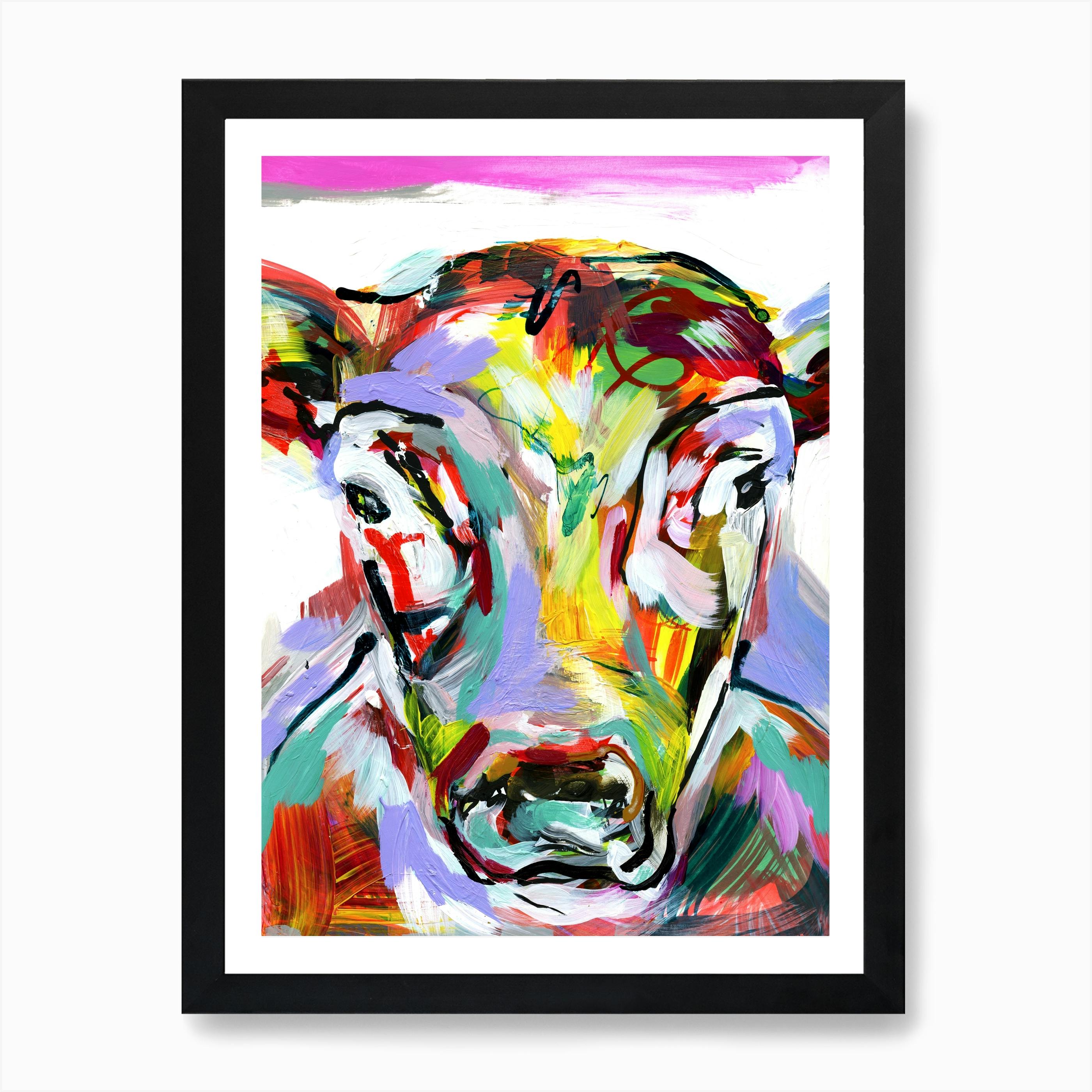 Cow Contemporary Watercolor Abstract Farm Animal Kitchen 11 x 14 ART Print