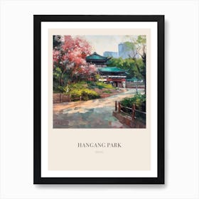 Hangang Park Seoul 2 Vintage Cezanne Inspired Poster Art Print