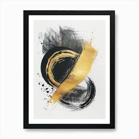 Gold And Black Canvas Print 34 Art Print