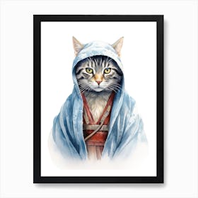 Egyptian Mau Cat As A Jedi 1 Art Print
