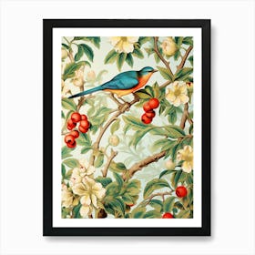 Bird In A Cherry Tree Art Print