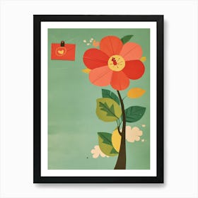 Flower Of Love Oil Painting Art Print