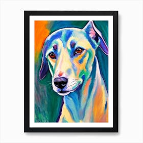 Greyhound Fauvist Style Dog Art Print