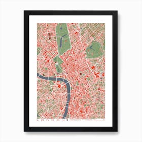 London Classic Map Art Print