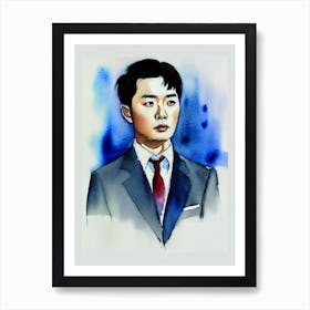 Song Kang Ho In Memories Of Murder Watercolor Art Print