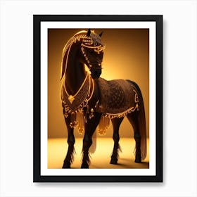 Dreamshaper V5 3d Hd Arabian Horse Chocolate Caramel Lights 8k 0 Art Print