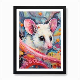  A Leadbeaters Possum Vibrant Paint Splash 2 Art Print