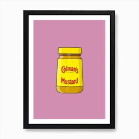 Mustard, Kitchen, Condiment, Art, Cartoon, Wall Print Art Print