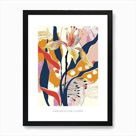 Colourful Flower Illustration Poster Kangaroo Paw Flower 3 Art Print