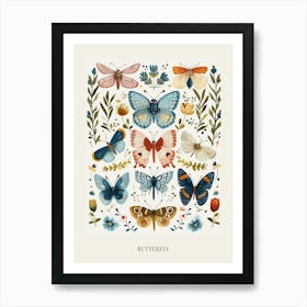 Colourful Insect Illustration Butterfly 19 Poster Art Print
