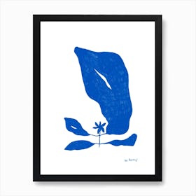 Blue Flower Variations 3 Art Print