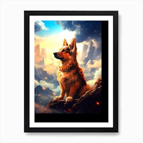 Dog In The Sky 1 Art Print