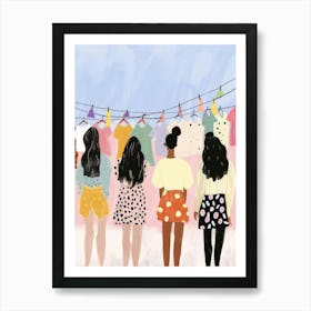 Illustration Of Women Art Print