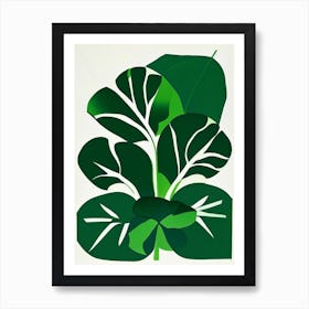 Watercress Leaf Vibrant Inspired Art Print