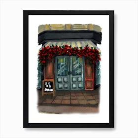 Rustic City Cafe Art Print