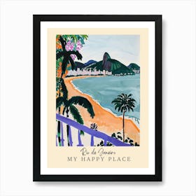 My Happy Place Rio De Janeiro 1 Travel Poster Art Print