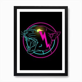 Cyber Leopard Art Print