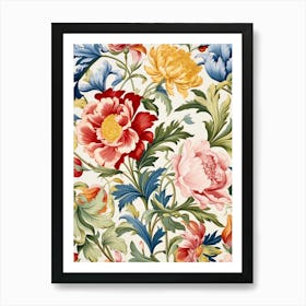 Floral Wallpaper 30 Art Print