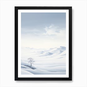 Lone Tree In The Snow Art Print