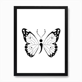 Butterfly Semicolon Art Print