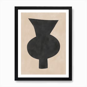 Abstract Black Vase Art Print