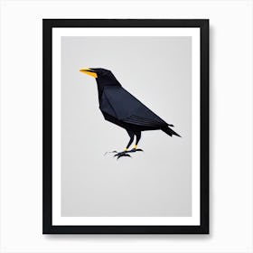 Raven Origami Bird Art Print