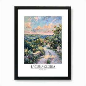 Laguna Gloria Austin Texas Oil Painting 2 Poster Art Print