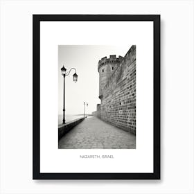 Poster Of Rhodes, Greece, Photography In Black And White 3 Art Print