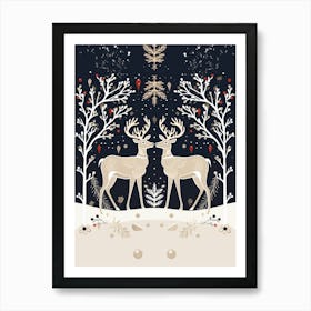 Christmas Deer Poster