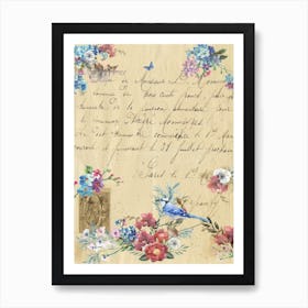 Vintage Letter Art Print