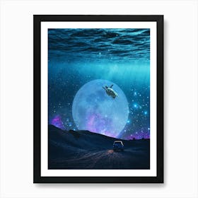 Turtle In The Desert Art Print