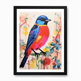 Colourful Bird Painting Barn Swallow 3 Art Print