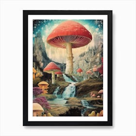 Mushroom Collage 6 Art Print