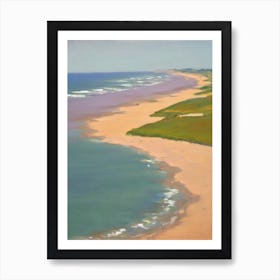 Southwold Beach Suffolk Monet Style Art Print