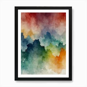 Watercolor Abstract Background Art Print