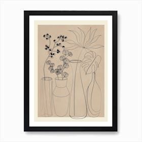 Modern Minimalist Abstract Vases 3 Art Print