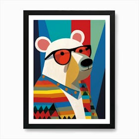 Little Bear 4 Wearing Sunglasses Art Print