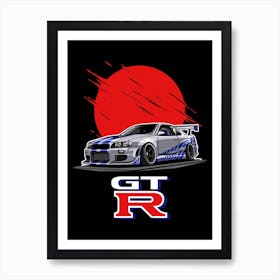 R34 Brian O'Conner 1 Art Print