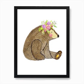 Bear, Nursery, Children's, Kids, Bedroom, Wall Print Art Print