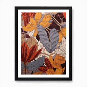 Fall Botanicals Poppy 2 Art Print