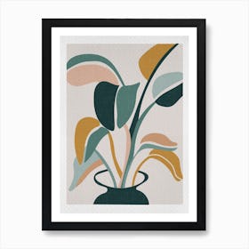 Floral Art Colorful Leaves Art Print