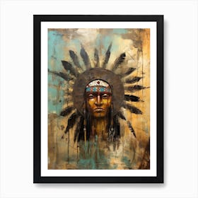 Vintage Narratives in Native Art Art Print