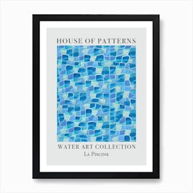 House Of Patterns La Piscine Water 3 Art Print